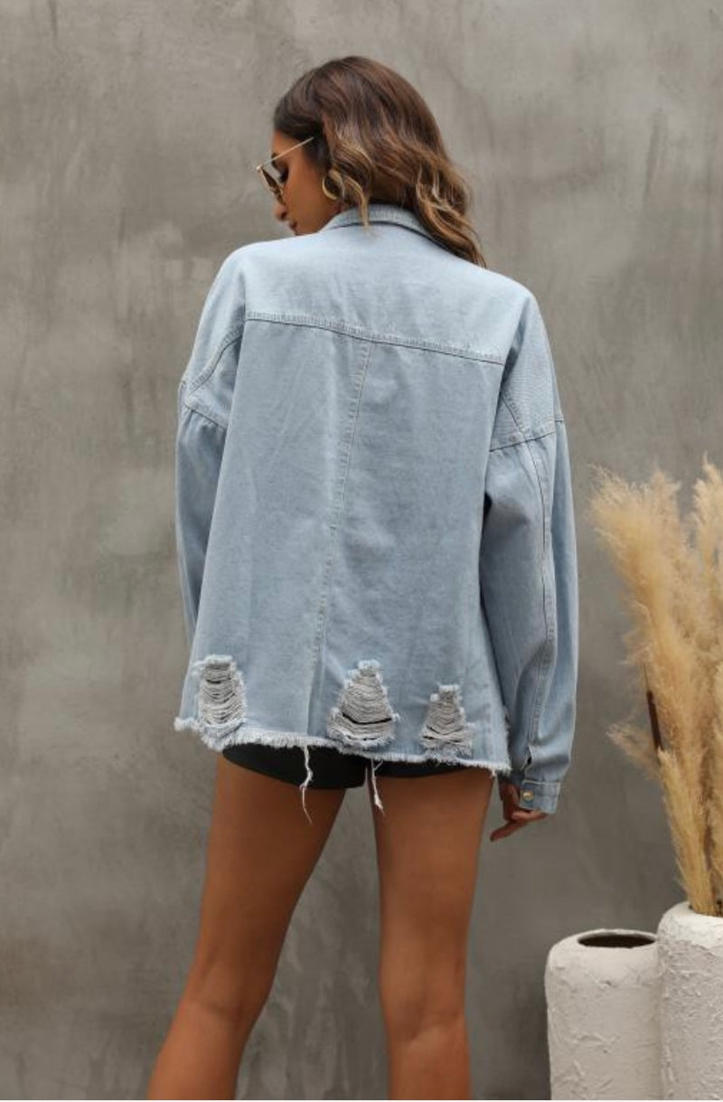 Distressed Denim Jacket