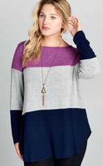 Long Sleeve Striped Tunic Top