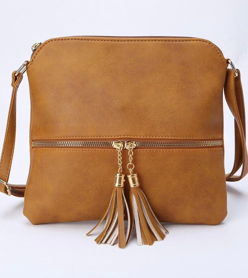 Crossbody Bag with Tassels