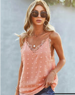 V Neck Solid Spaghetti Strap Tank