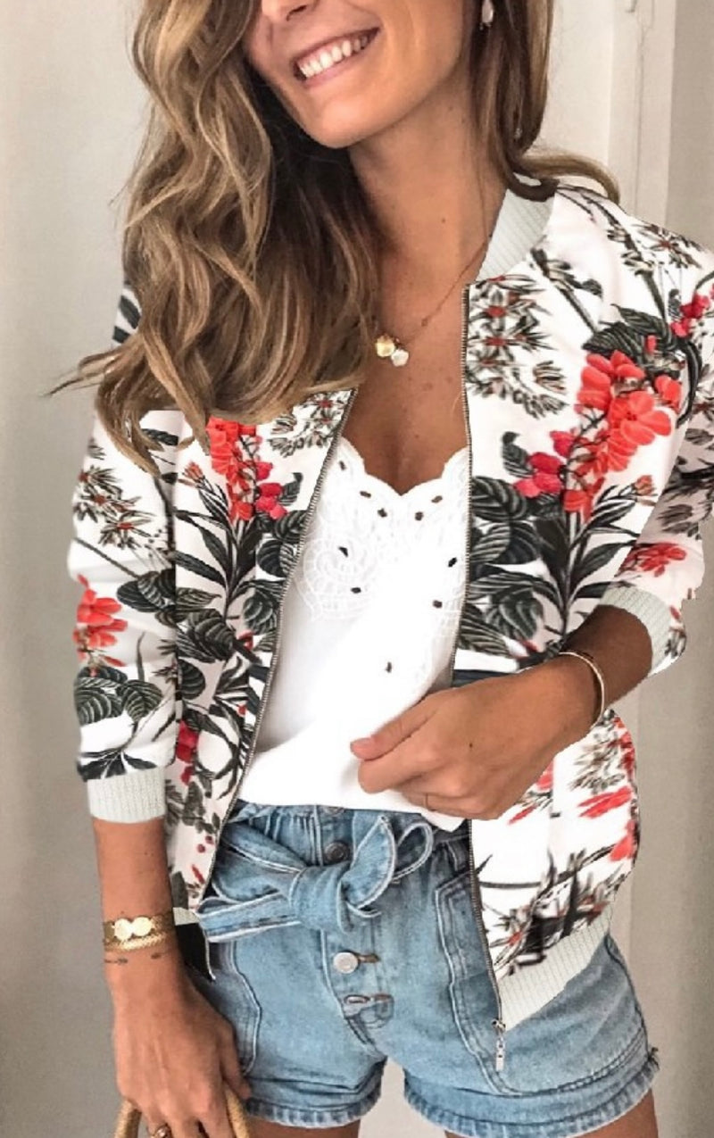 Floral Bomber Jacket