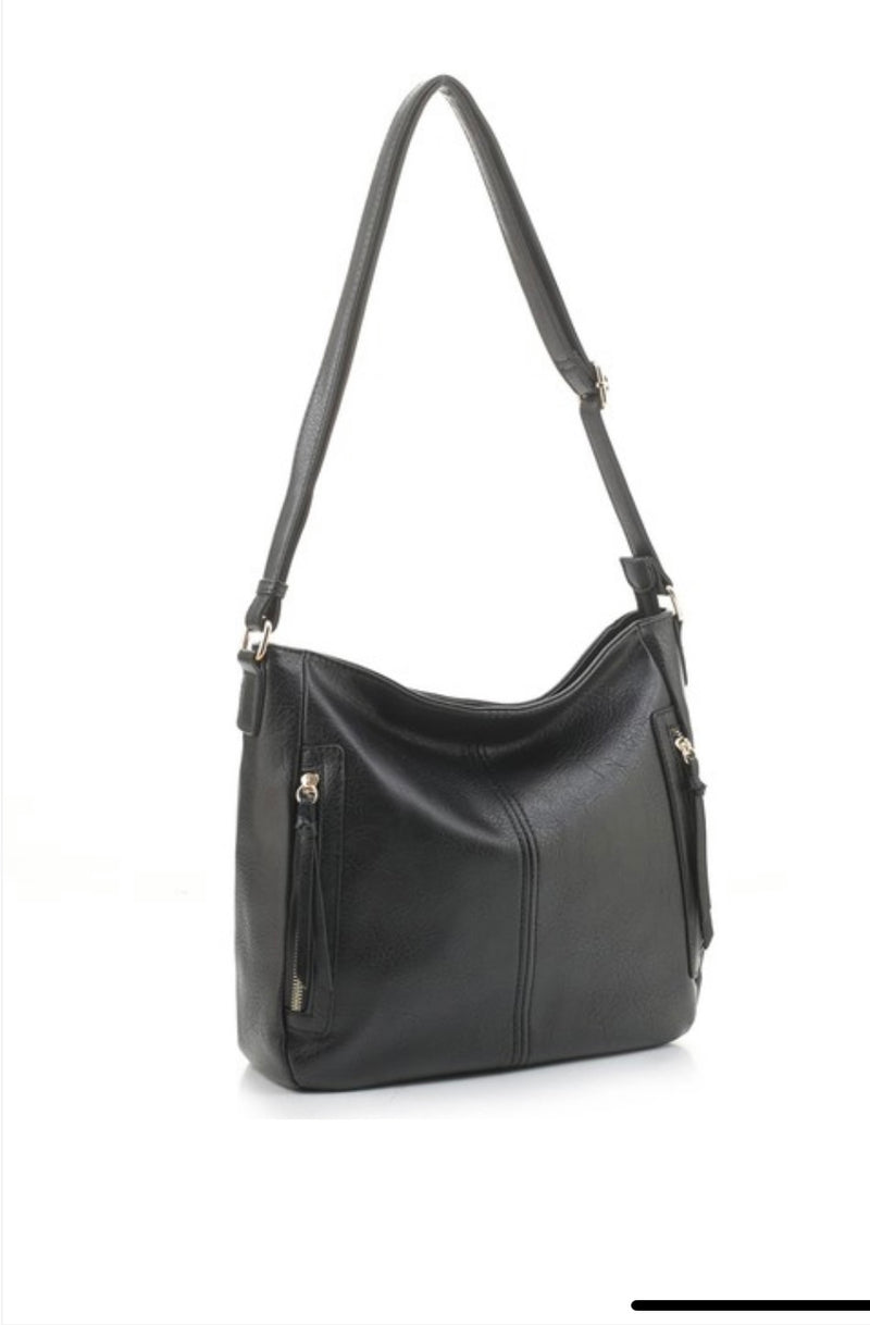 Fashion Zip Side Shoulder Bag